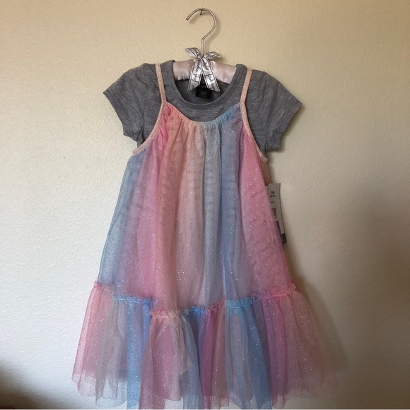 Zunie Dresses Nwt Zunie Rainbow Little Girl Short Sleeve 2pc Dress
